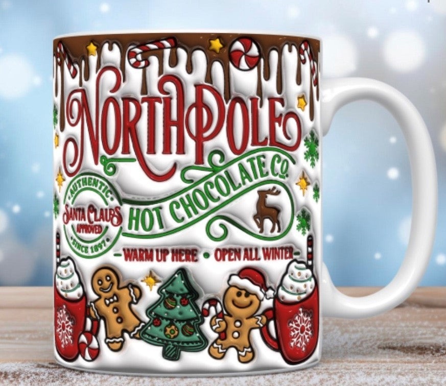 Puff Design: North Pole Hot Chocolate 11oz Mug