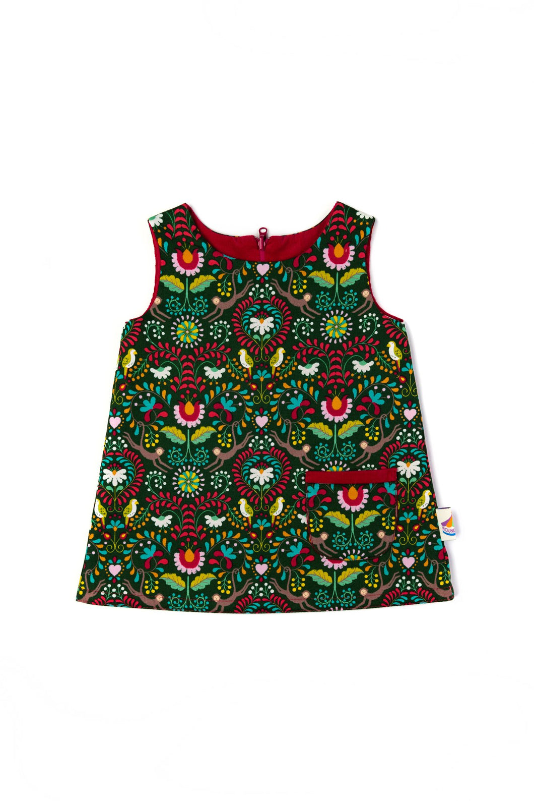 Red & Green Jungle Dress