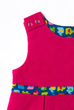 Load image into Gallery viewer, Blue &amp; Raspberry Elephant Dress
